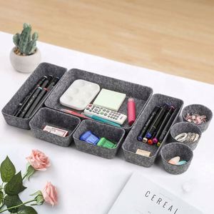 Drawer Organizers Bins Felt Storage Bin Office Organizer Shallow <b>Small</b> Desk Organizer Trays <b>Draw</b> Dividers Gifts - Product Image 6