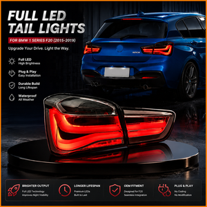 Feux arrière LED séquentiels fumés style LCI pour <span class=keywords><strong>BMW</strong></span> Série <span class=keywords><strong>1</strong></span> F20 F21 2015-2019, clignotants dynamiques, sans erreur, Plug and Play - Product Image 2