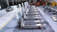 Mini chariot élévateur manuel pour entrepôt, gerbeur à palettes, petite conception pliable, capacité de 2 tonnes, prix
