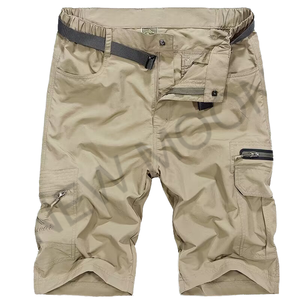Shorts cargo de randonnée imperméables pour hommes, en tissu non tissé, avec cordon de serrage, extensibles, séchage rapide, respirants, tactiques, multi-poches, pour la pêche - Product Image 4