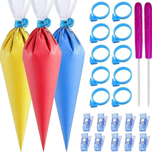 Juego de puntas de tubería populares, 122 Uds., Kit de suministros de decoración de pasteles con bolsas de pastelería, lazos, boquillas para glaseado, Kit de herramientas para hornear Fonant - Product Image 1