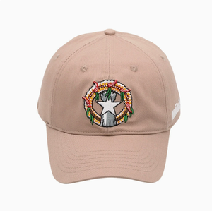 Embroidered Star Baseball Cap Casual Cotton Dad Hat with Unique Wreath Embroidery Adjustable Sports Cap for Outdoor Daily Wear - Product Image 1