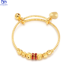 Jxx 24K gioielli in oro bambino braccialetto di pietra rossa bambino compleanno regalo di festa braccialetti alla moda all'ingrosso fabbrica diretta - Product Image 6