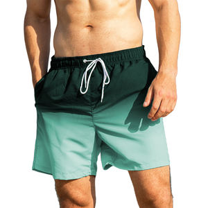 Bañador de talla grande personalizado con estampado degradado para hombre, pantalones cortos de playa sueltos, venta al por mayor, calzoncillos bóxer para nadar - Product Image 3