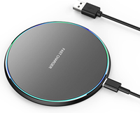 Chargeur sans Fil Rapide 15W Max Compatible avec iPhone Séries 16/16 Plus/16 Pro Max/15/14/13/SE/12 et Galaxy S24 5V/2A 9V/2