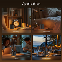 Lampe de table LED sans fil rechargeable à piles, ambiance créative, vente chaude, best-seller, pour chambre à coucher, café, bureau