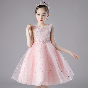 Abito Formale per Bambine, Vestito <span class=keywords><strong>da</strong></span> Principessa con Paillettes e Tulle Vaporoso, Abito per Esibizioni di Pianoforte, Vestito <span class=keywords><strong>da</strong></span> Piccola Presentatrice per Sfilate - Product Image 2