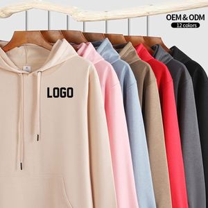 เสื้อฮู้ดดี้สั่งทำโลโก้ขายส่ง ผ้าเทอร์รี่คอตตอน 320GSM สไตล์ลำลอง โอเวอร์ไซส์ พิมพ์ลายโลโก้ หนักแน่น ปักลาย ยูนิเซ็กส์ เสื้อฮู้ดผู้ชาย สตรีทแฟชั่น - Product Image 1