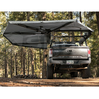 SNDN Nouvelle conception 2m/2.5m Auvent de camping 270 degrés pour voiture tout-terrain et remorque 4x4, autoportant en toile avec éclairage LED