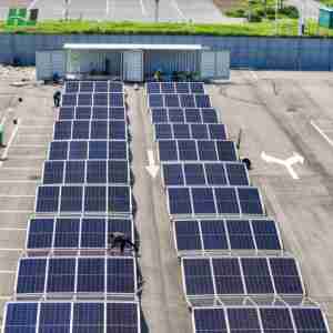 HJ có thể gập lại tấm pin mặt trời 100kw 200Kw mảng hệ thống container 40ft khẩn cấp cung cấp điện container cho cộng đồng từ xa - Product Image 1