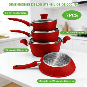 Modern Ceramic Marble Coated Pot Pan Silicone Glass Lids Bakelite Handles Non-Stick Forged Aluminum <b>Cookware</b> <b>Set</b> Gas <b>Induction</b> - Product Image 3