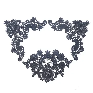 Lace hollow piece milk silk embroidery patch garment lace accessories water soluble embroidery process