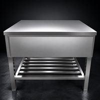 Meja Pemanas Isolasi Perak Stainless Steel 201/304 Asal Cina untuk Peralatan Dapur Komersial Sekolah Hotel