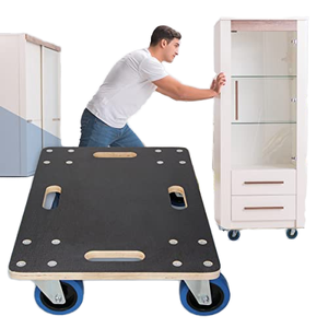 Carrello per Trasporto Mobili in Legno Resistente a 4 Ruote, Personalizzabile per Magazzino, Casa, Movimentazione Merci e Logistica - Product Image 1