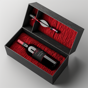 Tùy chỉnh thực hiện sang trọng Matt cứng nhắc tông rượu thiết lập bao bì hộp rượu sâm banh Whisky rượu vang đỏ chai thủy tinh giấy Hộp quà tặng - Product Image 5