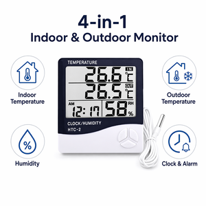 Termómetro portátil para dormitorio, probador de temperatura para guardería, termómetro <span class=keywords><strong>Digital</strong></span> para uso en cocina - Product Image 2