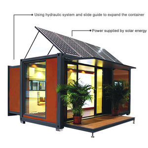 Maison conteneur préfabriquée modulaire en acier de 20 pieds et 40 pieds, alimentée à l'énergie solaire, avec structure sandwich, pour bureau, villa, hôtel, magasin - Product Image 4
