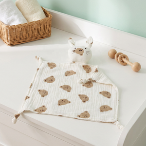 Serviette de Nuit Apaisante pour Bébé en Coton Pur, Douce et de Bonne Qualité, Motif Lapin de Dessin Animé, Jouet de Sommeil en Gaze, Doudou Lapin <span class=keywords><strong>Comestible</strong></span> - Product Image 1