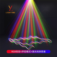Projecteur laser de scène RGB 2W, 150W, haute vitesse, balayage ILDA, 12 canaux DMX512, activé par le son, pour DJ et soirées