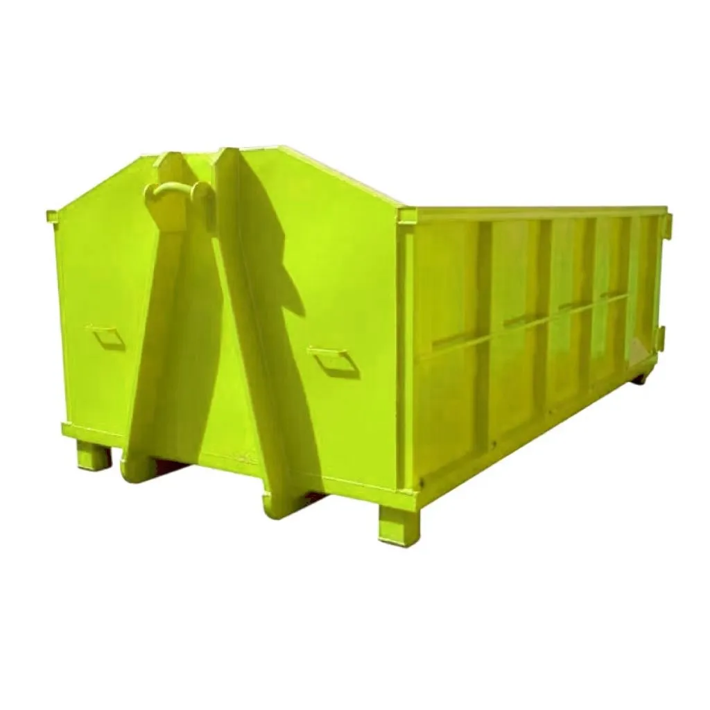Contenedores de gran capacidad apilables con gancho de elevación, contenedores de reciclaje, contenedores de chatarra de camiones para transporte de maquinaria de tratamiento de residuos