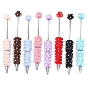 Bolígrafo de Perlas Completamente Decorado, con Cuentas Brillantes Pegadas a Mano, DIY Creativo, de Resina Colorida con Diamantes de Imitación, Regalo de Oficina - Product Image 4
