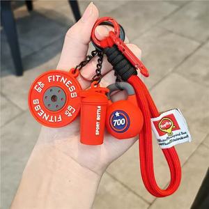 Porte-clés pendentif pour sac à dos femme, décoration de clé de voiture, sangle tressée, mignon, pour amateurs de sport et de mode, cadeau 2026, avec breloque gourde de fitness - Product Image 3