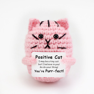 Nuevo muñeco de punto transfronterizo, apoyo emocional de energía positiva, muñeco de patata rosa de ganchillo, producto terminado - Product Image 2