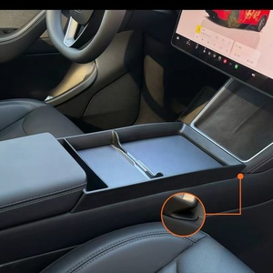 Organizador de Almacenamiento Multifuncional para Consola Central <span class=keywords><strong>Waman</strong></span>, Caja de Vidrio, Material ABS, Acabado Mate, Fácil Instalación para Tesla Model Y - Product Image 1