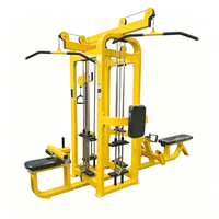 Système d'entraînement multi-utilisateurs à 4 stations avec câbles métalliques, robuste, pour la musculation et le fitness, idéal pour les salles de sport commerciales