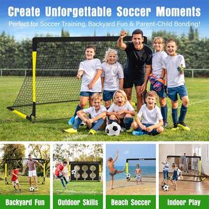 Mini-<span class=keywords><strong>but</strong></span> de <span class=keywords><strong>football</strong></span> pliable pour enfants, idéal pour l'entraînement en extérieur, avec filet et cibles pour les tout-petits - Product Image 2