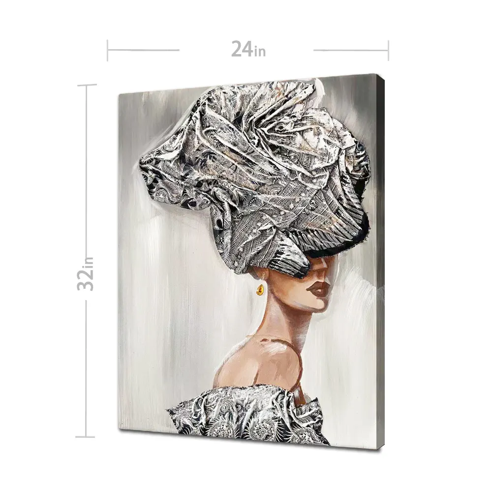 100% Hand-Painted Fashion Women Home Decoration Canvas Oil Paintings Wall Art Painting