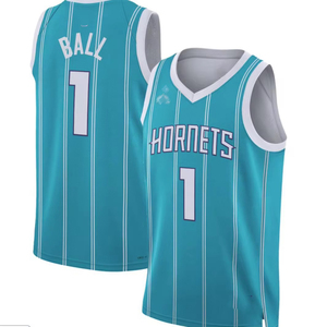 Camisetas Personalizadas al por Mayor de los <span class=keywords><strong>Charlotte</strong></span> <span class=keywords><strong>Hornets</strong></span> # 1 # Camiseta de Baloncesto Edición Ciudad 2, Edición Icon, Malla de Poliéster, Unisex, Adulto, Transfronteriza 2026 - Product Image 1