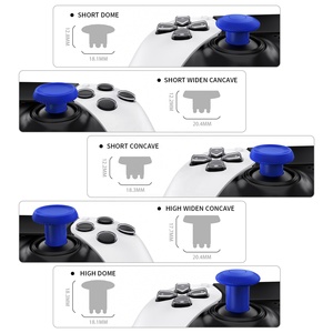 Blue 4 Heights 3 Surfaces Grips ThumbsGear Interchangeable Thumbsticks Analog Thumb Sticks Caps for PS5 <b>Edge</b> Controller - Product Image 4