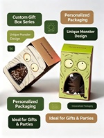 Boîte cadeau amusante de style européen pour Halloween, boîte à bonbons, boîte oreiller, emballage créatif personnalisé, boîte en carton, cadre photo pour bougie