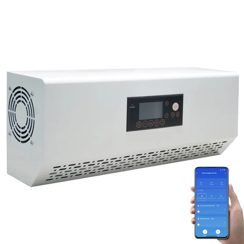 Flygoo 10 gam/giờ O3 khử trùng máy lọc không khí treo tường oxy ăn áp lực tiêu cực Máy phát điện Ozone