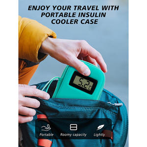 Casing perjalanan pendingin Insulin portabel EVA Organizer perawatan <span class=keywords><strong>diabetes</strong></span> bergaya dengan tas pendingin terisolasi untuk obat-obatan pena - Product Image 6