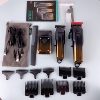 Rasoir Électrique Rechargeable Vgr V-644 Transparent, Kit de Coiffure Professionnel pour Hommes