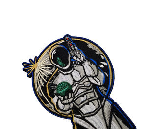 100% ชายแดนสุดท้ายปักลายซูเปอร์แมนในอวกาศนักบินอวกาศอวกาศแผ่นปะติดแบบปักสติกเกอร์ผ้าสำหรับกระเป๋าหมวกเย็บแบบทำมือ - Product Image 5