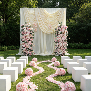 Silk <b>Artificial</b> <b>flower</b> Background for Christmas Party Wedding <b>Flowers</b> Row backdrop Stage Scene Window Layout - Product Image 1