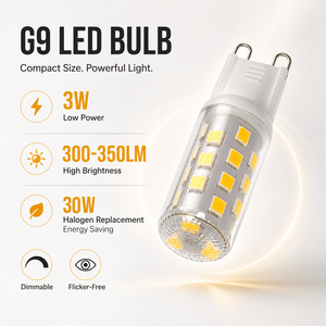 G9 LED Bulb 3W 360 Degree 2700K Warm White 230V Halogen Replacement 15000H CR80 2-Year Warranty Chandelier Indoor - Product Image 6