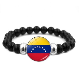 National Flag <strong>Canada</strong> Bracelet Elastic Rope Beaded Bracelet Travel Souvenir Gifts for Men Women - Product Image 4