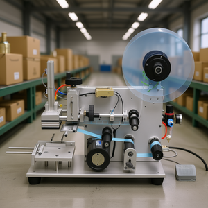 Etiquetadora eléctrica plana semiautomática de 4.72 x 5.9 x (0.98-3.54) pulgadas para botellas, cajas de cartón y latas - Product Image 2