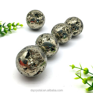 Esfera de Mineral de Pirita de Cobre Natural Pulida, Bola de Pirita de Cobre Drusa para Decoración y Sanación - Product Image 4