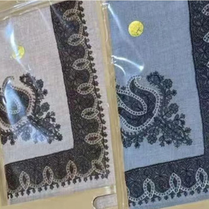 Châle <span class=keywords><strong>arabe</strong></span> yéménite broderie Shemagh <span class=keywords><strong>foulard</strong></span> doux coton cachemire islamique hommes Turban écharpe avec impression numérique Logo couvrant - Product Image 3