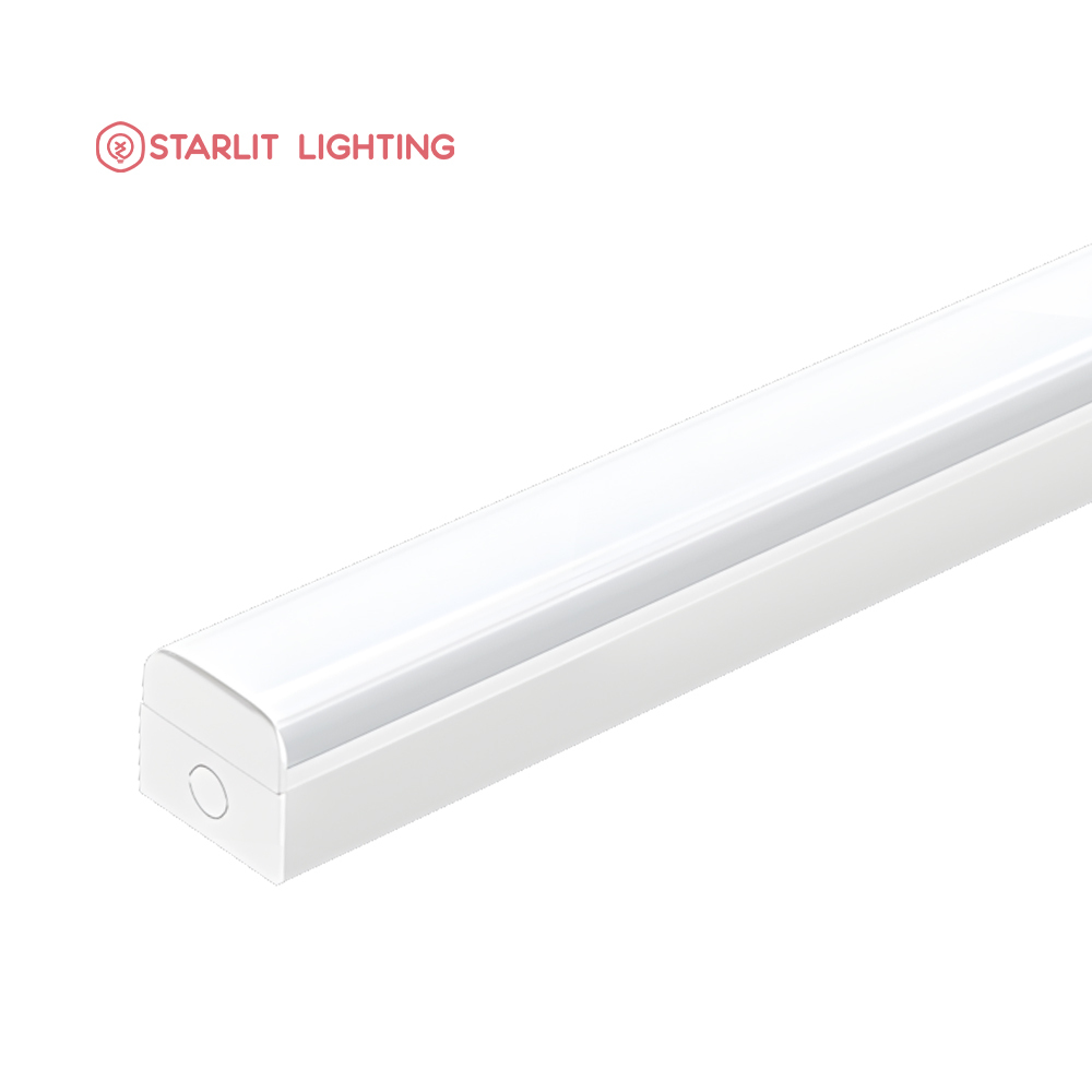 LED Batten Fixture Industrial 12W/22W/30W IP54 Rated 3000K-6500K Color Temp Parking Lot High Bay Workshop Strip Linear Lamp