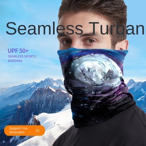 Mascherina estiva da equitazione senza cuciture in seta di ghiaccio con cappuccio magico a righe stampato con stampa digitale protezione solare all'aperto cappa da attività - Product Image 2