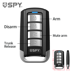 SPY 1-Way Vibration Sensor Keyless Entry Immobilisation Remote Control Car Alarm System avec Remote Starter Compatible BMW 12V Cars - Product Image 2