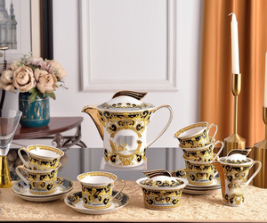 Berserk 15 pièces de luxe, décorations de maison royales britanniques, ensembles de thé et de café en céramique pour 6 personnes - Product Image 1