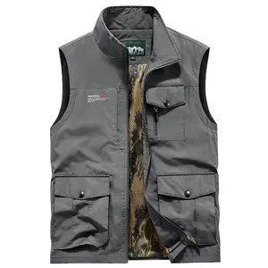 Fishing Vestes Pour Hommes Vest Jackets With Pockets 100% Polyester Boys Custom Men'S Utility Vests High