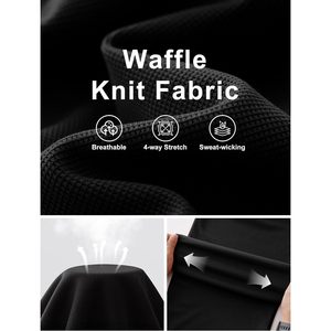 Women Wide Leg Pants High Waist Waffle Knit Stretchy Casual Business <b>Pull</b> On Palazzo Trousers - Product Image 4